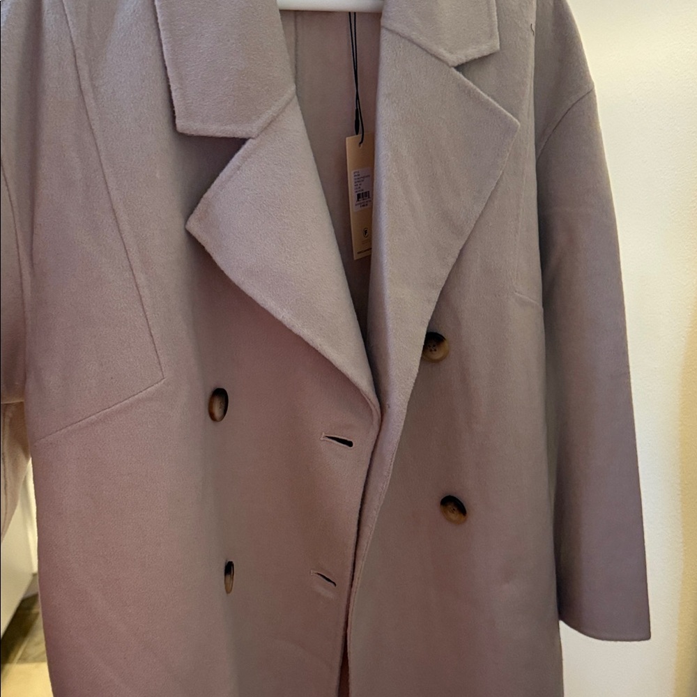 NWT Rebecca Minkoff Women’s Cream Double-Breasted Coat - Picture 7 of 7